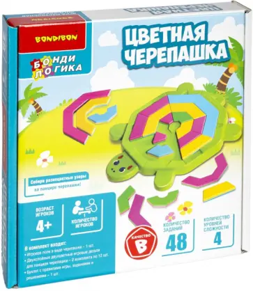 Игра настольная логическая Цветная черепашка обложка книги
