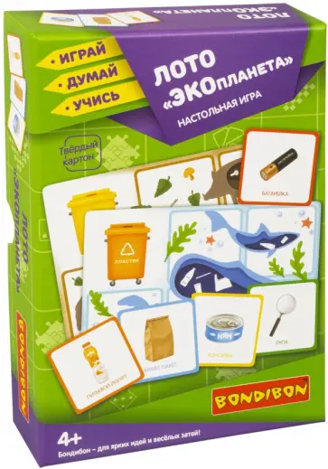 Игра настольная Лото ЭКОпланета, 2 в 1 обложка книги