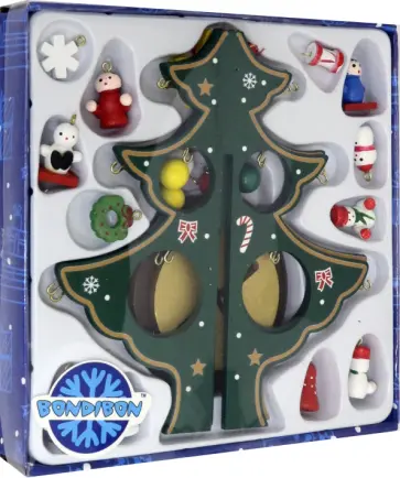 Набор Деревянная елочка 3D с игрушками обложка книги