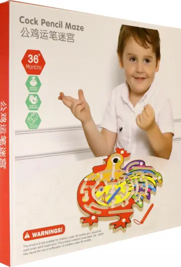 Магнитный деревянный лабиринт Петушок Магнитный деревянный лабиринт Петушок обложка книги