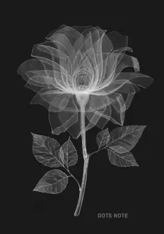 Тетрадь Flower. Дизайн 1, 64 листа, точка, А6 обложка книги