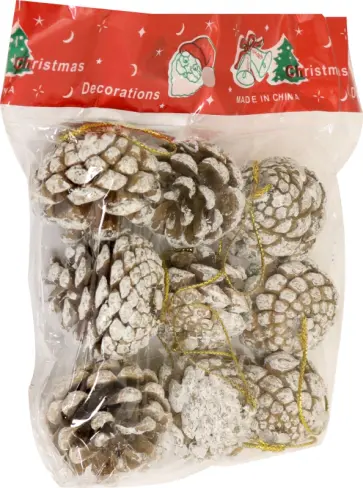 Набор ёлочных подвесок Снежные шишки, 9 шт. обложка книги