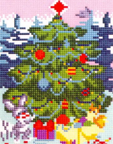 Алмазная мозаика Зверушки украшают ёлочку обложка книги