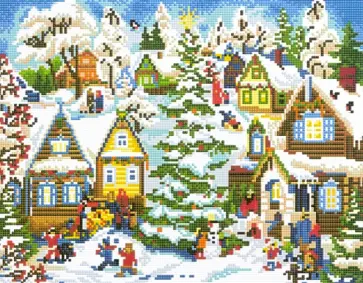 Алмазная мозаика Новогодняя суматоха обложка книги