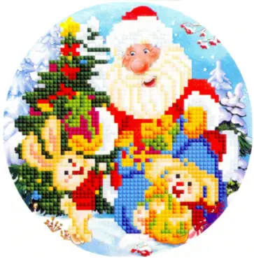 Алмазная мозаика Получение новогодних подарков обложка книги