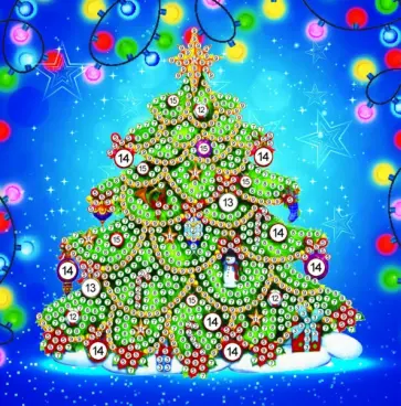 Алмазная мозаика. Открытка, С Новым Годом! №3 обложка книги