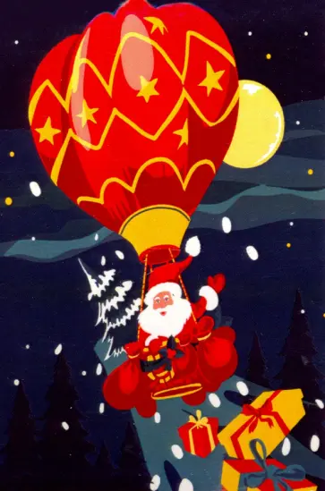 Раскраска по номерам Зимний волшебник на воздушном шаре обложка книги