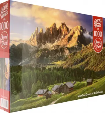 Puzzle-1000. Горный пейзаж в Доломитовых Альпах обложка книги