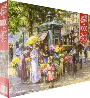 Puzzle-1000. Цветочный рынок обложка книги