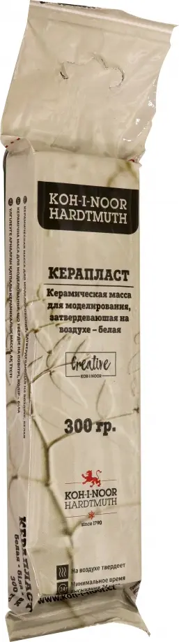 Масса для моделирования самозатвердевающая Keraplast, белая