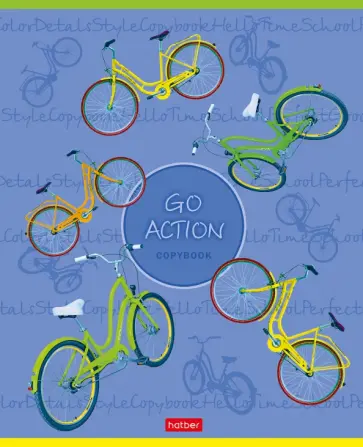 Тетрадь Go Action, 48 листов, линия, А5, в ассортименте Тетрадь Go Action, 48 листов, линия, А5, в ассортименте обложка книги