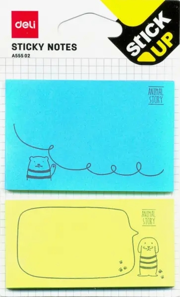 Блок для записей самоклеящийся Stick UP, 50 листов, ассорти обложка книги