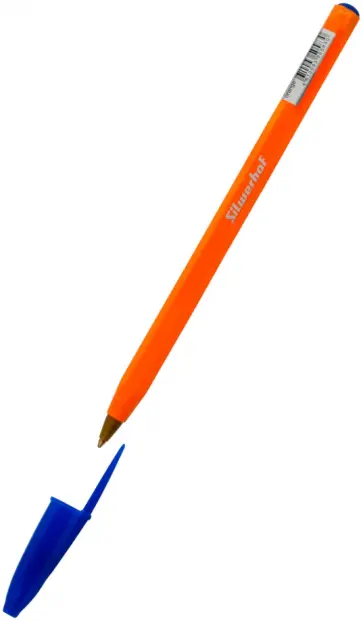 Ручка шариковая ORANGE, синяя обложка книги