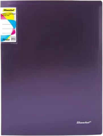 Папка с 60 вкладышами, А4, сиреневая обложка книги