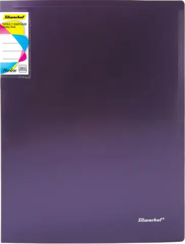 Папка с 80 вкладышами, А4, сиреневая обложка книги