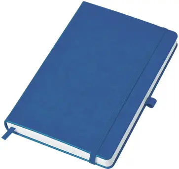 Бизнес-блокнот Justy, 128 листов, линия, синий обложка книги