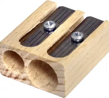 Точилка ручная, 2 отверстия, деревянная обложка книги