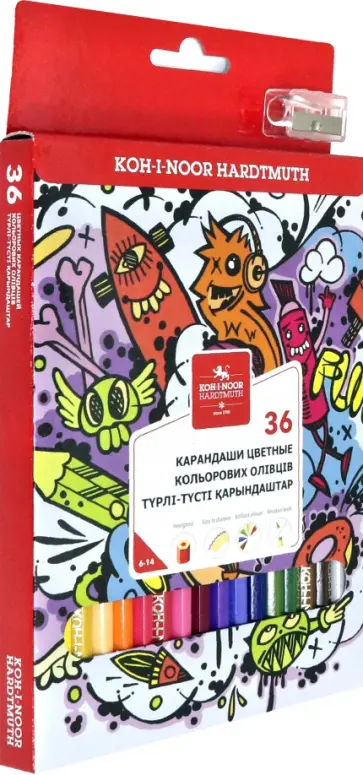 Набор карандашей 36 цветов Teenage обложка книги