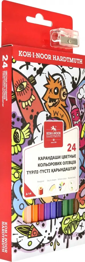 Набор карандашей Teenage, 24 цвета обложка книги