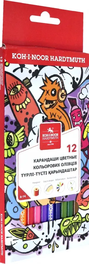 Набор карандашей 12 цветов Teenage обложка книги