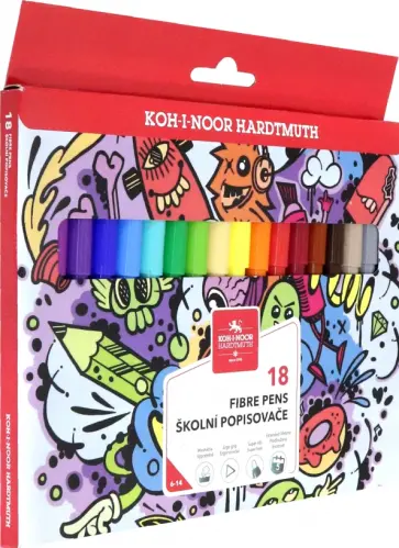 Фломастеры Teenage, 18 цветов, смываемые обложка книги