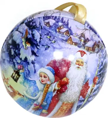 Подвесное украшение Шар с новогодним пожеланием внутри, в ассортименте обложка книги