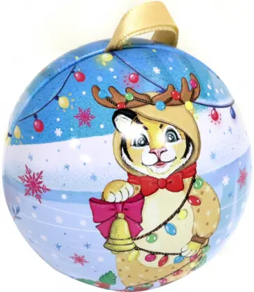 Подвесное украшение Шар. Символ года с новогодним пожеланием внутри, в ассортименте обложка книги