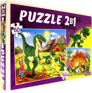Пазлы 2в1. Мир динозавров №8 обложка книги