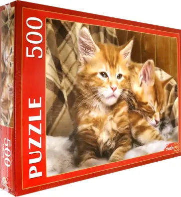 Puzzle-500. Рыжие котята мейн-куна обложка книги