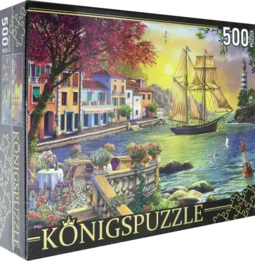 Puzzle-500 Парусник у набережной обложка книги