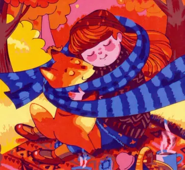 Холст с красками для рисования по номерам. Тёплые объятия обложка книги