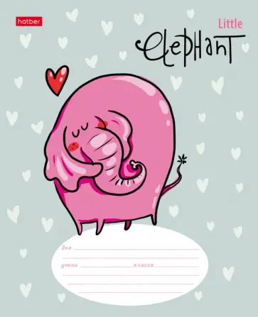 Тетрадь Little Elephant, 12 листов, линия, А5, в ассортименте Тетрадь Little Elephant, 12 листов, линия, А5, в ассортименте обложка книги