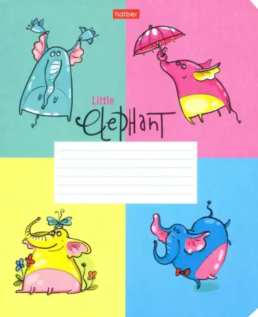 Тетрадь Little Elephant, 24 листа, клетка, А5, в ассортименте Тетрадь Little Elephant, 24 листа, клетка, А5, в ассортименте обложка книги