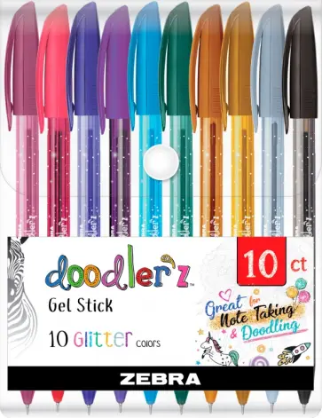 Набор гелевых ручек Doodler'z Glitter, 10 цветов Набор гелевых ручек Doodler'z Glitter, 10 цветов обложка книги