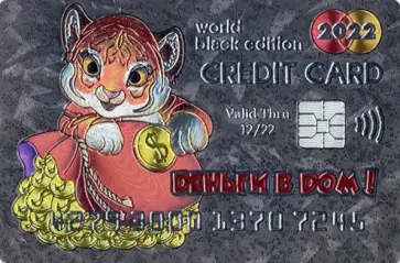 Магнит Символ Года 2022. Кредитная карта. Мешок обложка книги