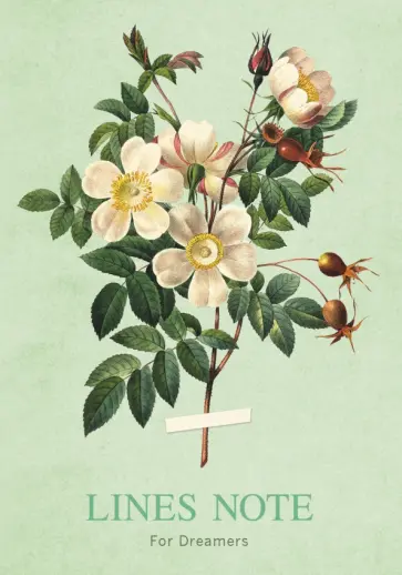 Тетрадь Flower 2, А6+, 64 листа, линия обложка книги