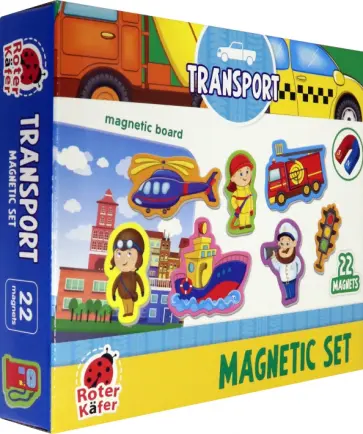 Магнитный набор с доской. Транспорт обложка книги