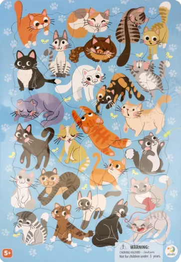 Пазл в рамке. Коты обложка книги