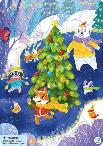 Пазл в рамке. Зверята на коньках обложка книги