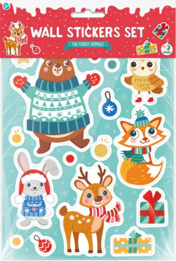 Набор настенных наклеек Лесные зверята обложка книги