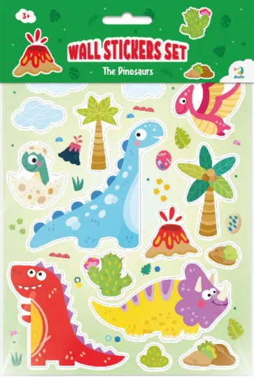 Набор настенных наклеек Динозавры обложка книги