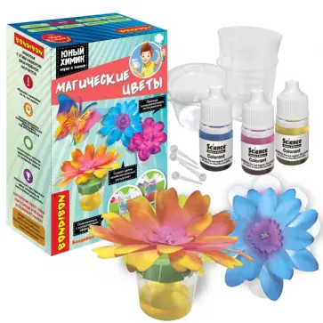 Японские опыты Юный химик. Магические цветы обложка книги