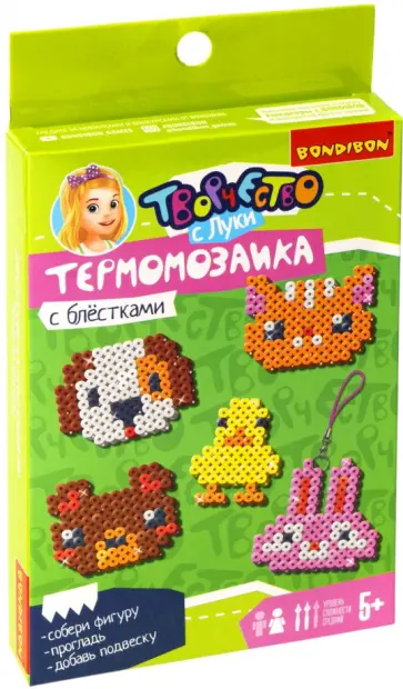 Термомозаика с блестками. Животные леса и фермы обложка книги