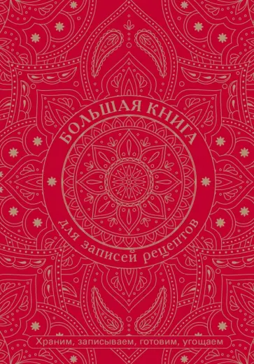 Большая книга для записей рецептов. Храним, записываем, готовим, угощаем обложка книги