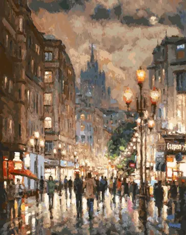 Живопись на холсте В объятьях Арбата, 40х50 см обложка книги