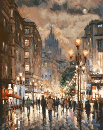 Живопись на холсте В объятьях Арбата, 40х50 см обложка книги