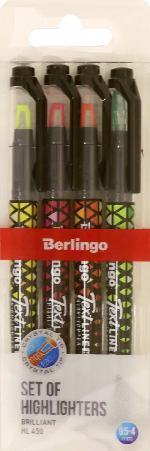 Набор текстовыделителей Textline HL450, 4 цвета обложка книги