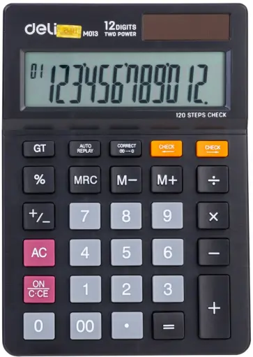 Калькулятор настольный Touch, 12-разрядный, черный обложка книги