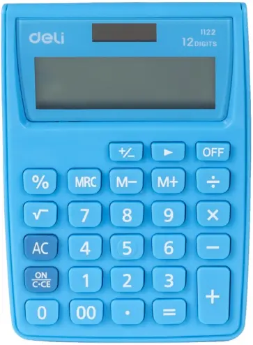 Калькулятор настольный 12-разрядный, синий обложка книги