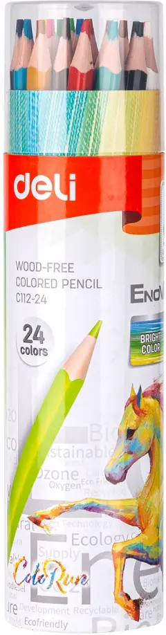 Карандаши цветные пластиковые Enovation, 24 цвета обложка книги